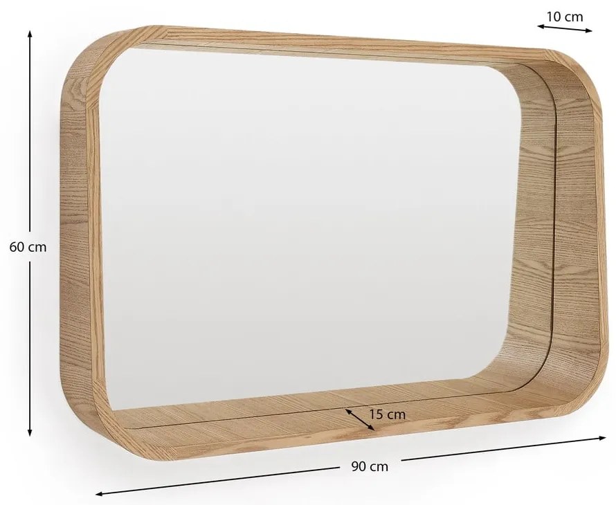 Nástenné zrkadlo 90x60 cm Salaya – Kave Home