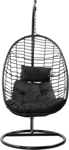 Závesné kreslo SOLEI čierne 848211