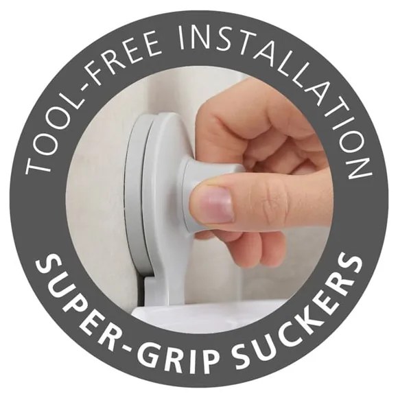 Biele rohové samodržiace plastové kúpeľňové poličky v súprave 2 ks EasyStore - Joseph Joseph