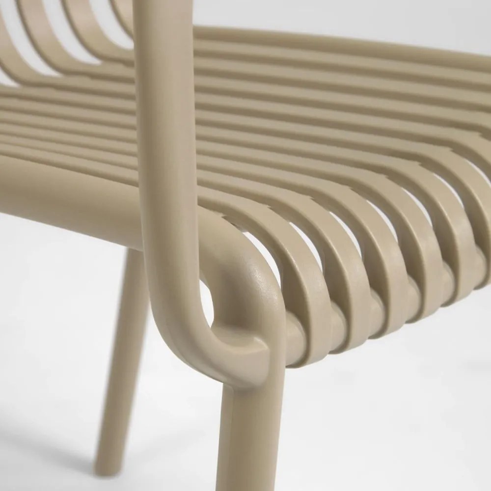 Béžová záhradná stolička Kave Home Isabellini