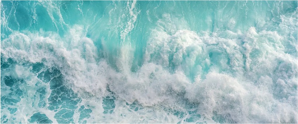 Obraz - Pohľad na vlny oceánu (120x50 cm)