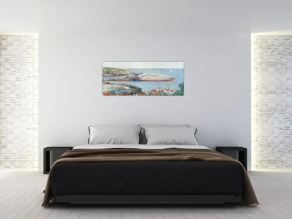 Obraz - Childe Hassam, Poppies,  Isles of Shoals, reprodukcia (120x50 cm)