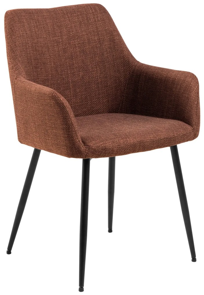 VERA Terakota (textília Basel 44) - MODERNÉ ČALÚNENÉ KABÍNKOVÉ STOLIČKY DO OBÝVAČKY/JEDÁLNE LOFT