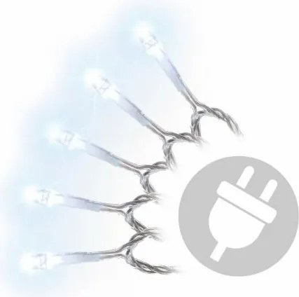 Nexos 1001 Vianočné LED osvetlenie 9 m - studené biele, 100 diód