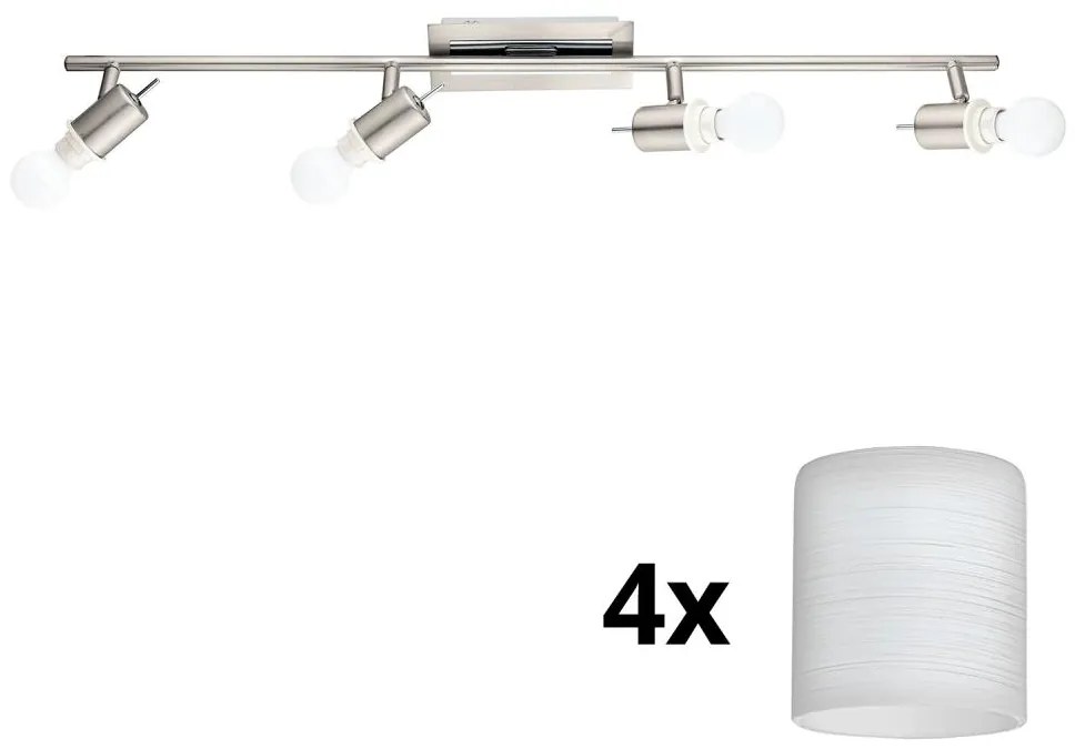 Eglo - LED Bodové svietidlo MY CHOICE 4xE14/4W/230V chróm/biela EG31128G