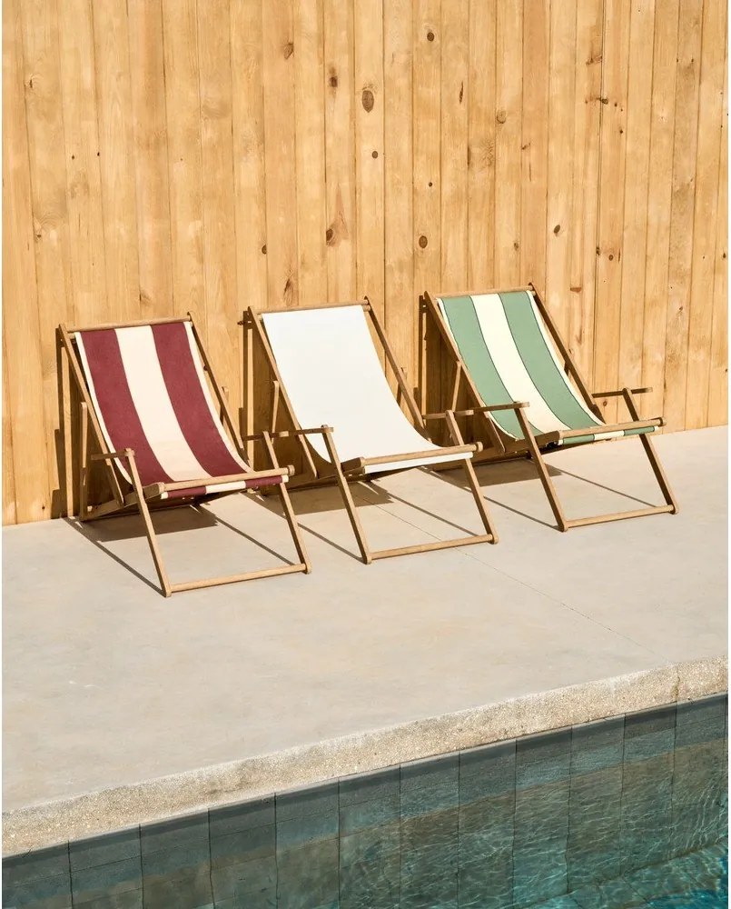 Zelené drevené záhradné ležadlo Vilara – Kave Home