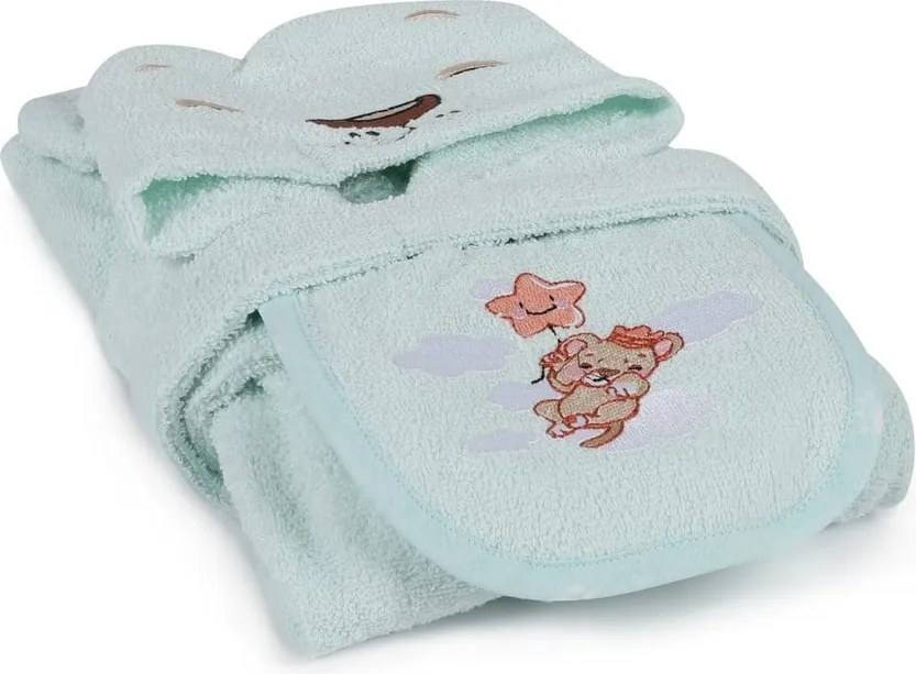 Bavlnený detský župan v mentolovej farbe veľkosť 1-2 roky Aslan – Foutastic