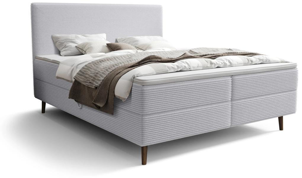 Manželská posteľ 140 cm Napoli Comfort (sivá) (s roštom, s úl. priestorom). Vlastná spoľahlivá doprava až k Vám domov. 1082529