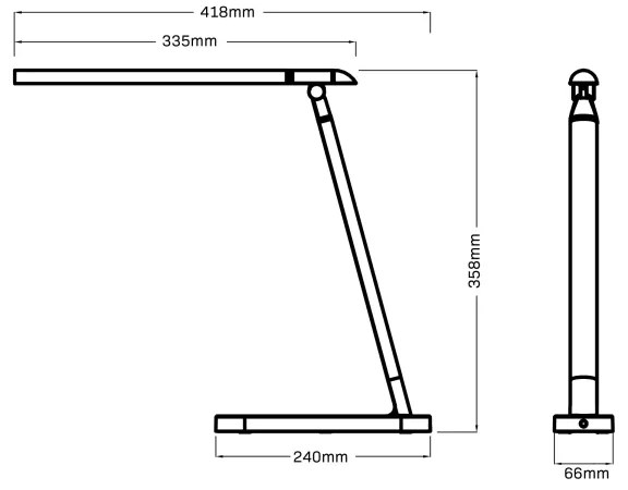 LED Stmievateľná dotyková stolná lampa MADERA LED/7W/230V biela