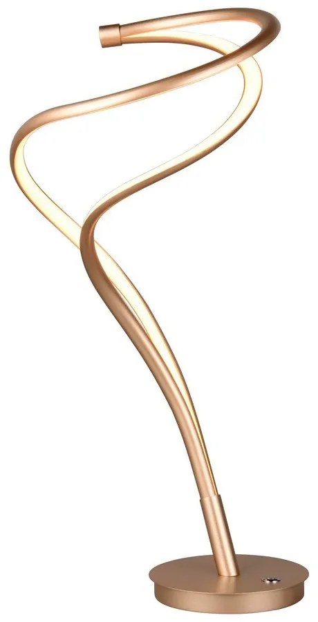 LED stolová lampa s kovovým tienidlom v zlatej farbe (výška 56 cm) Nala – Trio Select