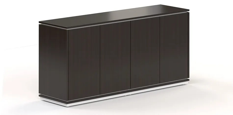 Nízka skriňa Creator 162,8 x 44,5 x 80,3 cm, biela / wenge