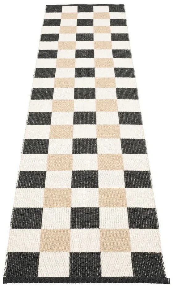 Čierno-krémový vnútorný a vonkajší behúň 70x300 cm Pix Black Vanilla – Pappelina