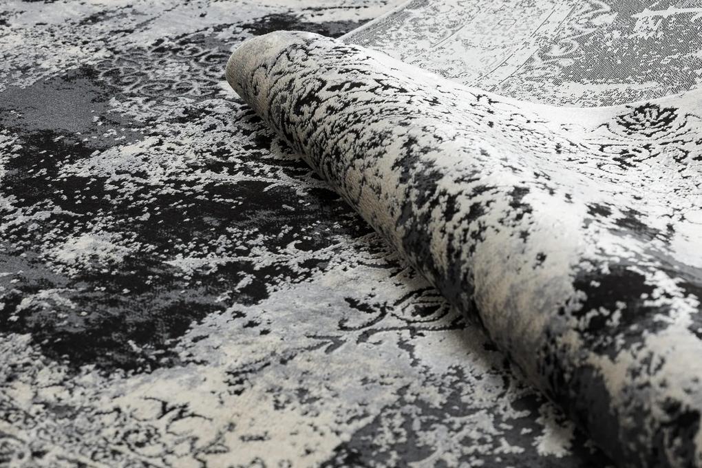 Moderný koberec VINCI 1407 Rozeta vintage - Štrukturálny farba slonoviny / sivá Veľkosť: 120x170 cm