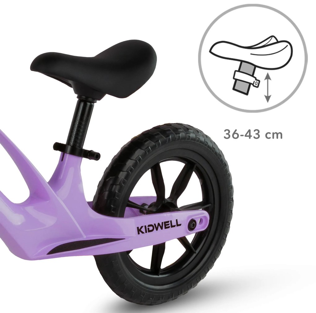 Balančný bicykel Kidwell Vito Balance, fialový, s horčíkovým rámom