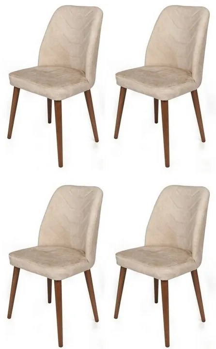 Súprava jedálenských stoličiek Dallas Beige, 4 ks, 4 ks
