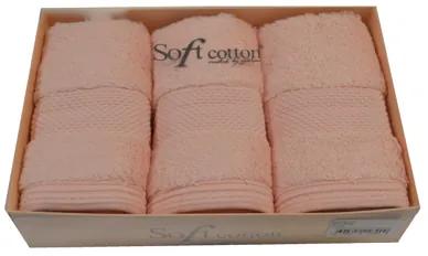 Soft Cotton Darčeková sada malých uterákov DELUXE Ružová