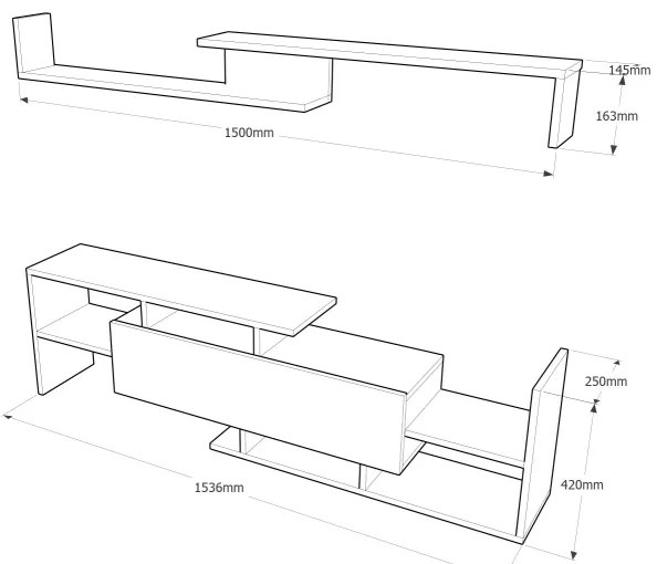 Obývacia stena DREAM hnedá/biela