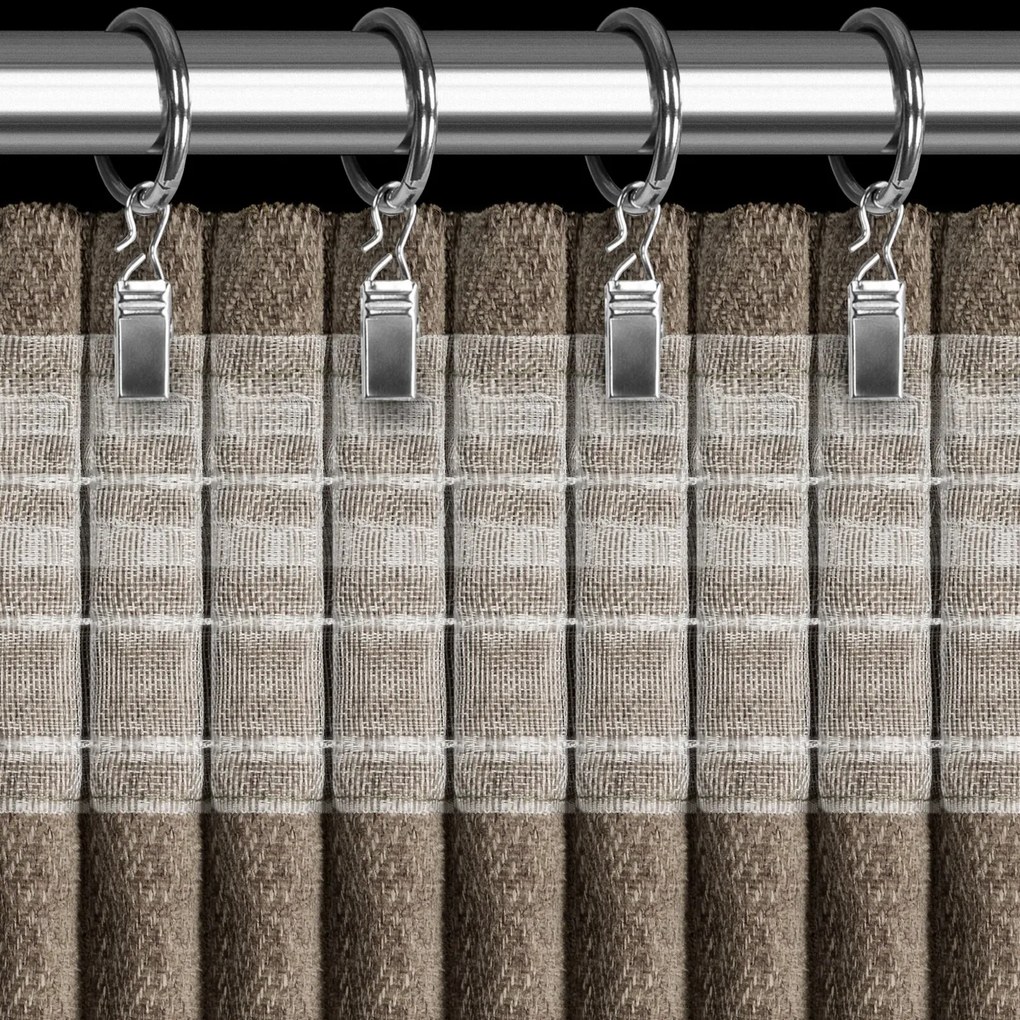 ZÁVES NA PÁSKE BLAKE 140X270 CM HNEDÁ
