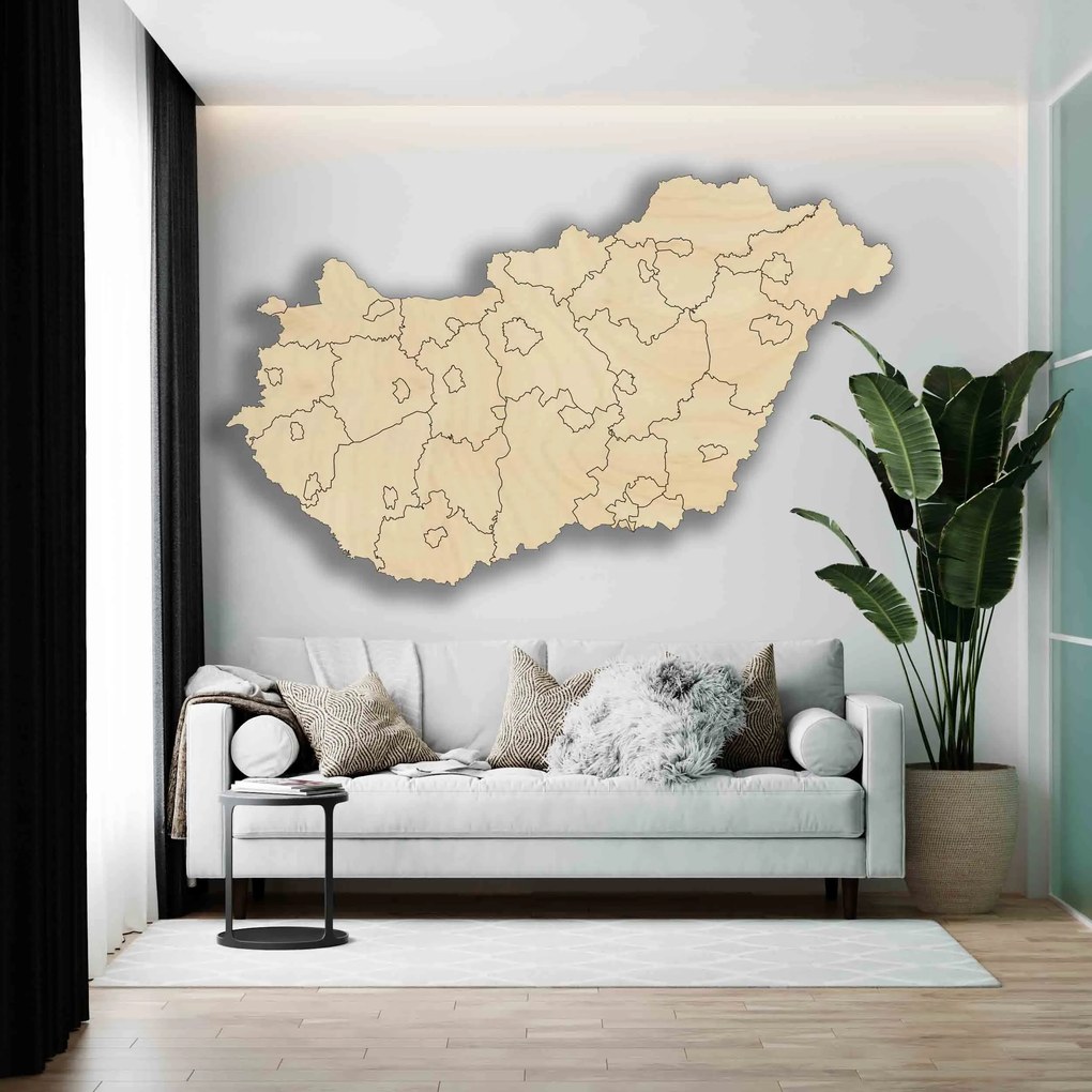 SENTOP | Drevená nástenná mapa Maďarsko - 40 dielikov | SENTOP M005