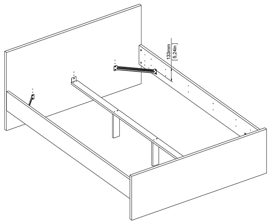 Biela dvojlôžková posteľ 140x190 cm Naia – Tvilum