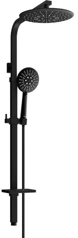 Mexen sprchový set Q67 s hornou hlavicou Circle, čierny, 798676795-70