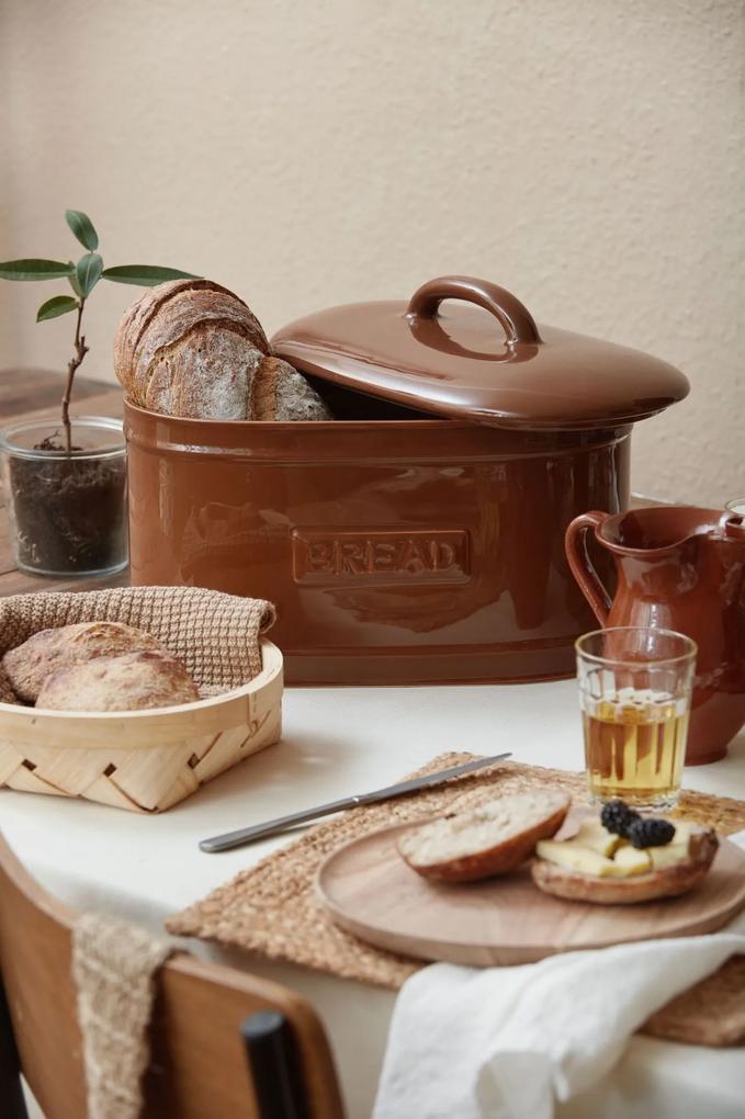 Chlebník set Ib Laursen keramika odtiene hnedej a béžovej keramika