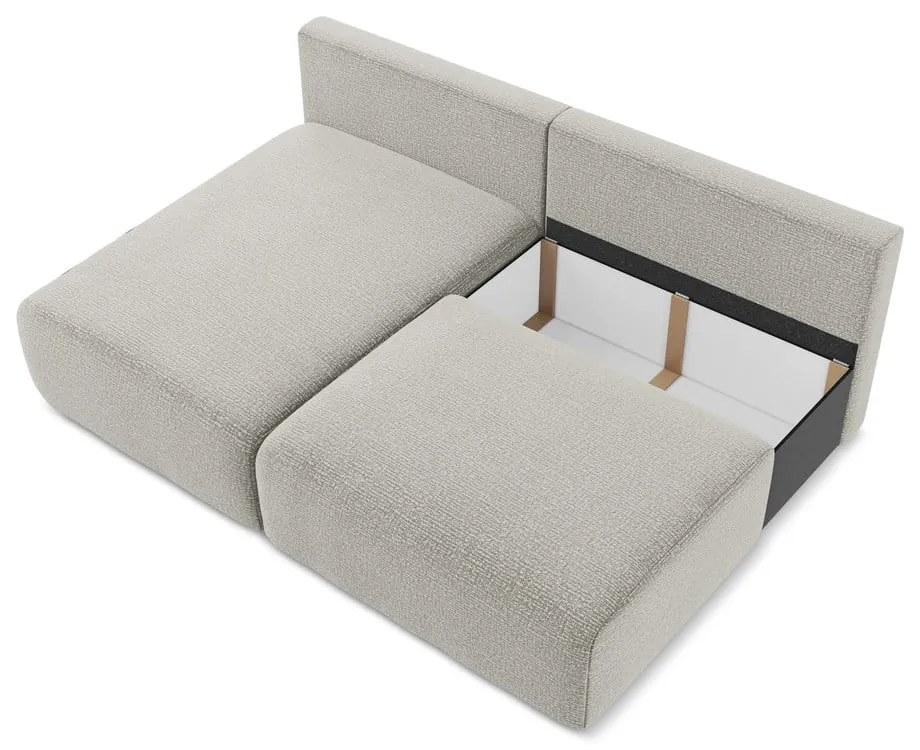 Svetlosivá rozkladacia/s úložným priestorom rohová pohovka (ľavý roh) Kalena – Makamii