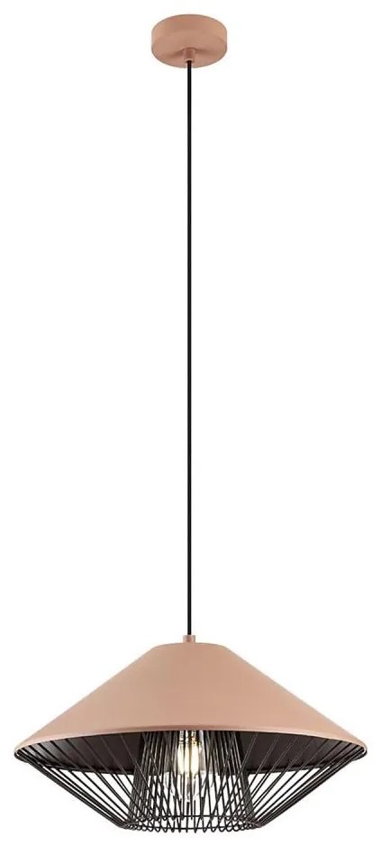 Redo 01-3005 - Závesný luster na lanku GRILL 1xE27/42W/230V priemer 39,6 cm čierna/hnedá