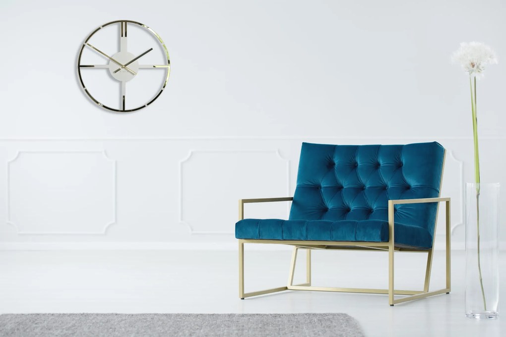Dekorstudio Kovové nástenné hodiny Light Gold