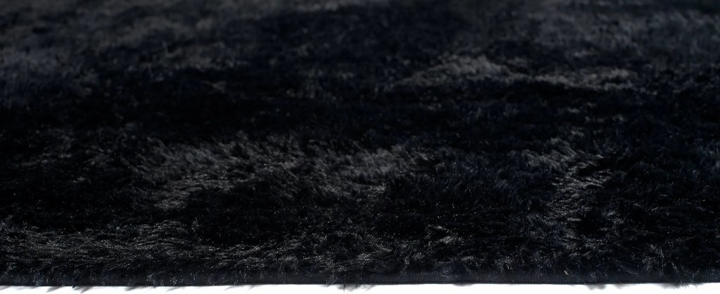 TA Koberec ČIERNE HODVÁBNE VLÁKNO Rozmer: 80x150 cm