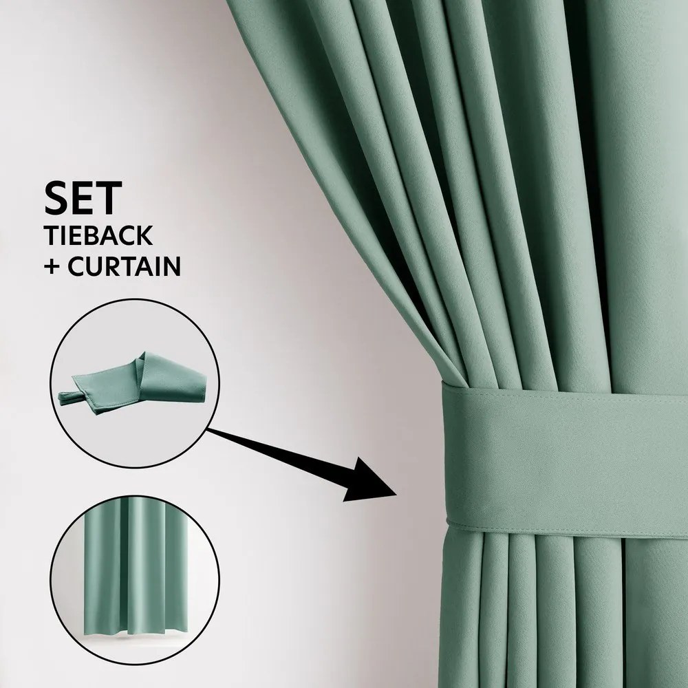 Svetlozelený zatemňovací termo záves 140x270 cm Pleat – Restilo