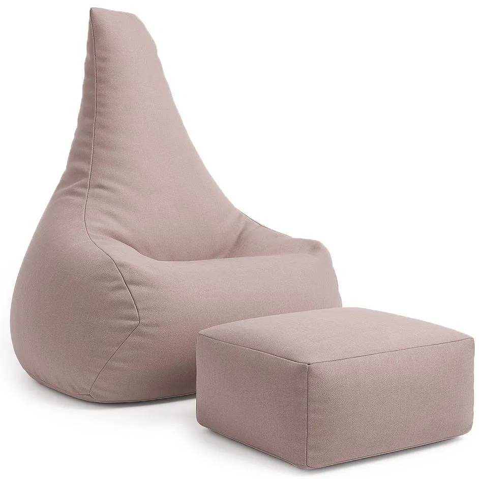 MeowBaby® Sedací vak s opierkou nôh Tearo, rosy-dune-pink