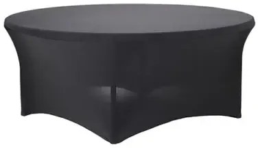 Okrúhla pokrývka/obrus na stôl - čierna
