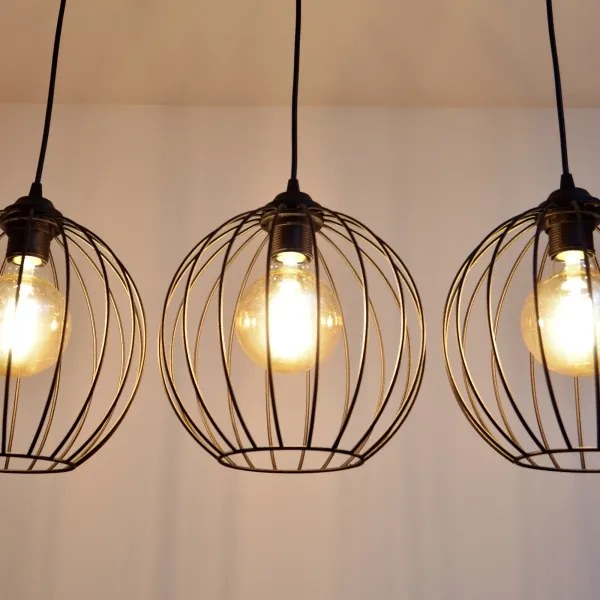 LED Luster na lanku MERCURE 3xE27/15W/230V