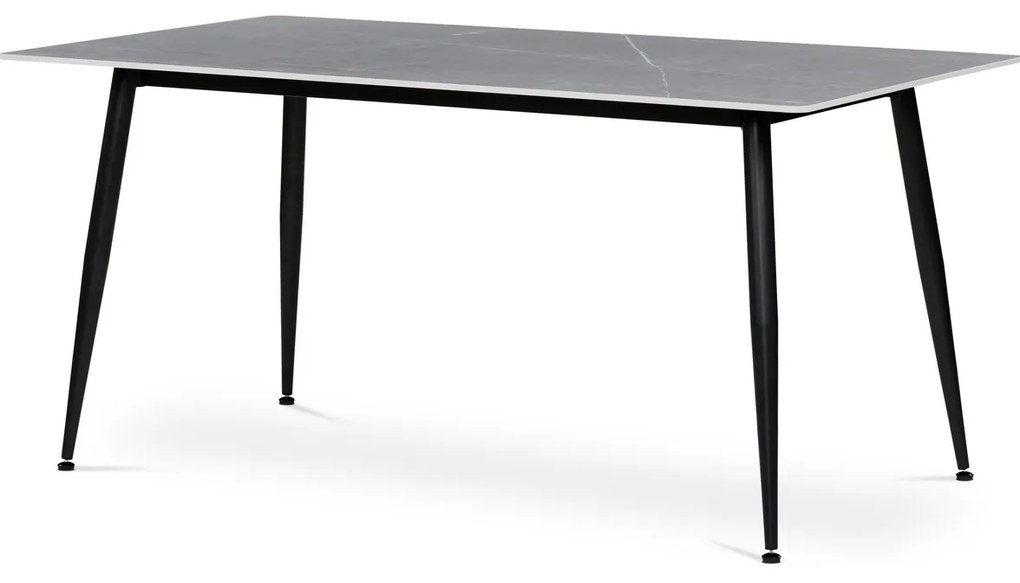 Jedálenský stôl 160 x 90 cm, sivý mramor