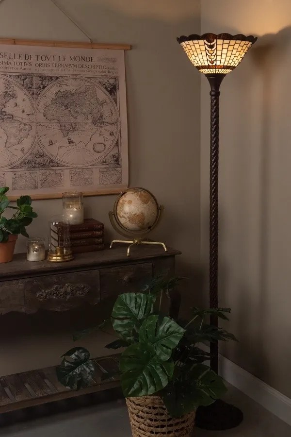 Stojaca lampa Tiffany Paule - Ø 38 * 186 cm E27 / max 1 * 60W