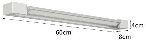 Brilagi-LED Kúpeľňové osvetlené zrkadlo AQUA LINE LED/18W/230V 60 cm IP44 matný chróm