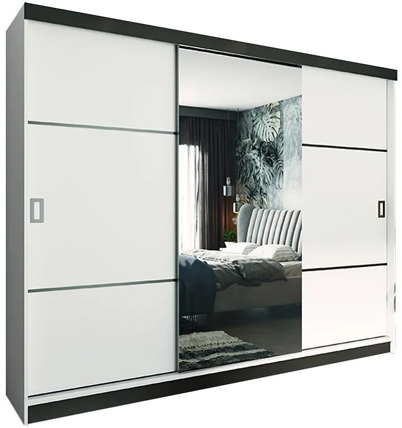 Skriňa Retro 200 3L biely / dvierka biely