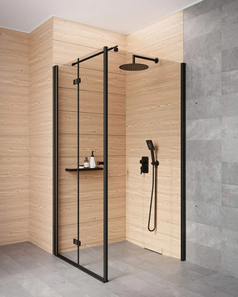 Deante Cascada, nástenné okrúhle rameno 325 mm, čierna, NAC_N47K