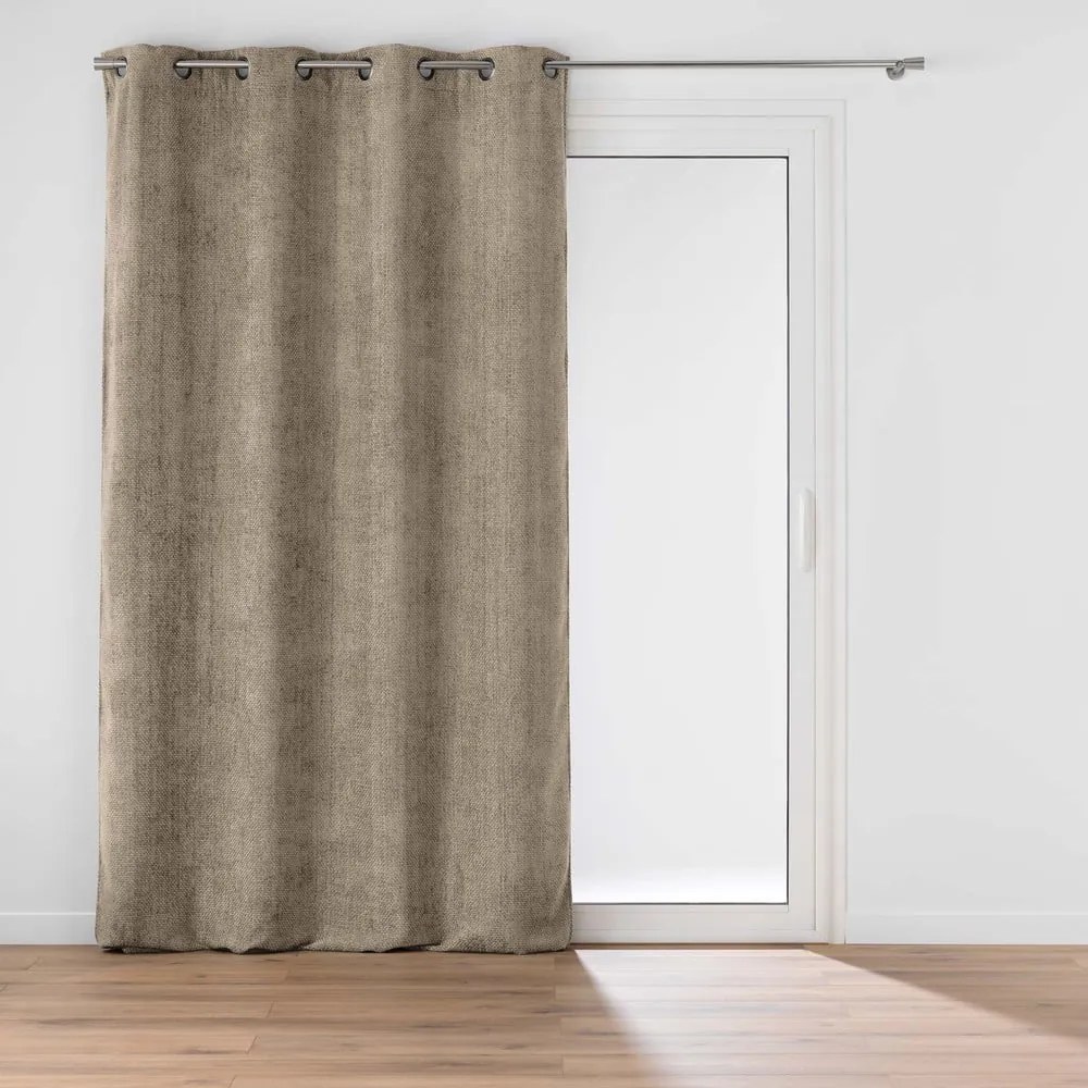 Svetlohnedý záves zo ženilky 140x260 cm Leo – douceur d'intérieur