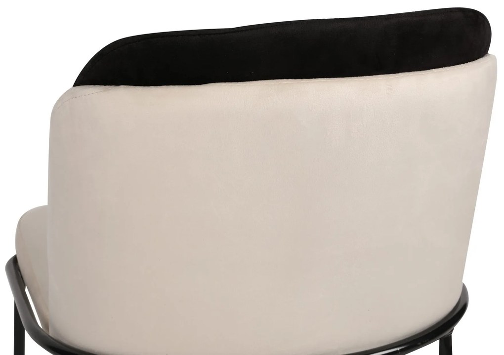 Súprava 2 ks jedálenských stoličiek Dore čierna/krémová