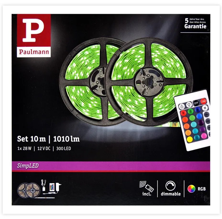 Paulmann Paulmann 78980 - LED RGB/28W Stmievateľný pásik SIMPLED 10m 230V + DO W1630