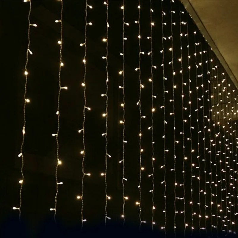 ACA Lighting LED vianočné záves, 2x2m, teplá biela, IP44, 360 LED