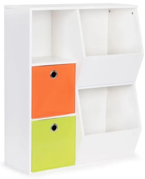 ECOTOYS Detský drevený regál 94x76x28,2cm White