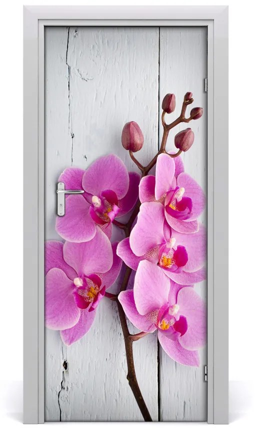 Fototapeta na dvere ružová orchidea 75x205 cm