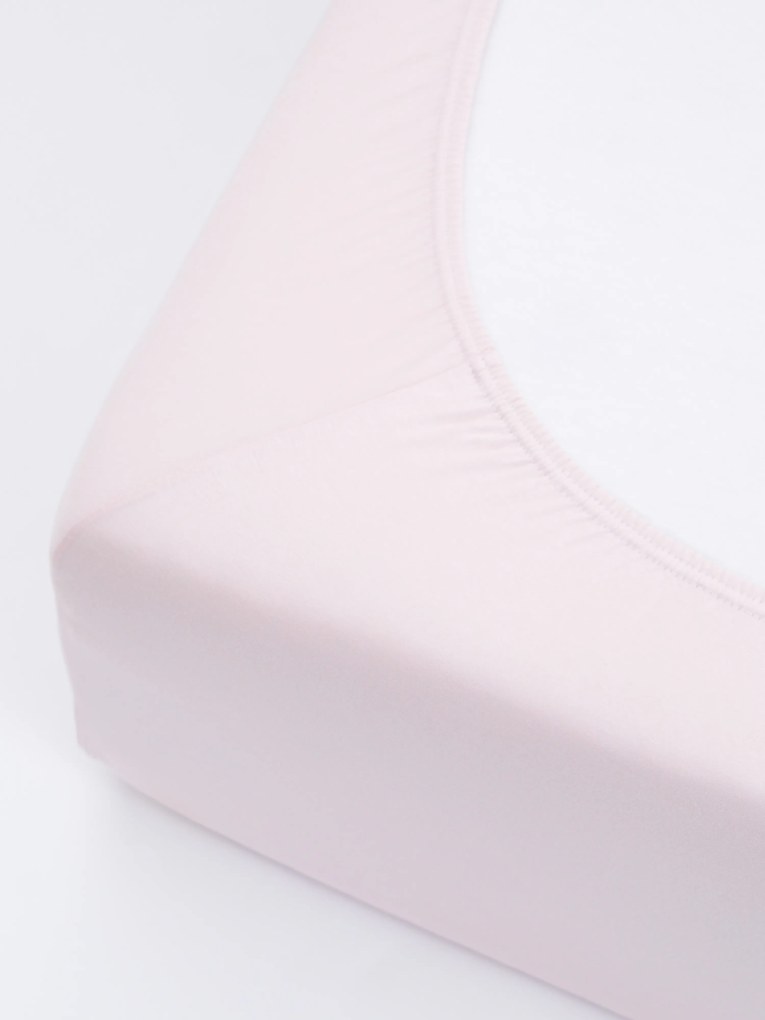 Jersey prostěradlo s elastanem 220 × 200 cm – pudrové