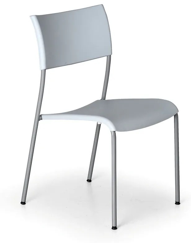 Plastová jedálenská stolička FOREVER, sivá