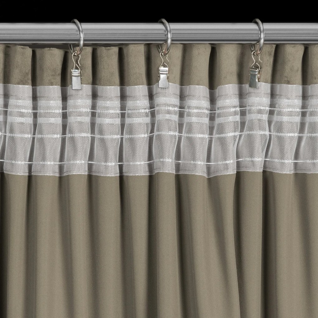 ZATEMŇOVACÍ ZÁVES NA PÁSKE ROSA 140X270 CM HNEDÁ