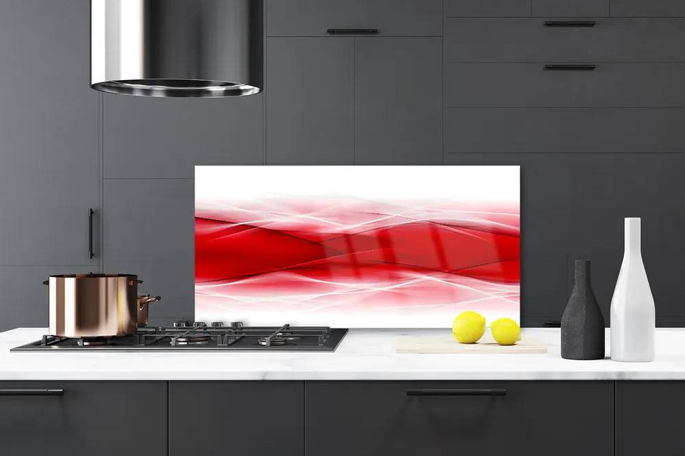 Sklenený obklad Do kuchyne Abstrakcie vlna umenie 125x50 cm