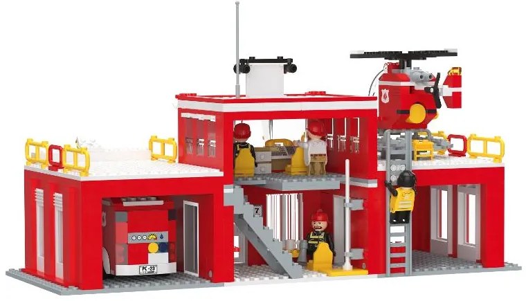 lupilu®  Stavebnica Clippy L (hasičská stanica)  (100395513)